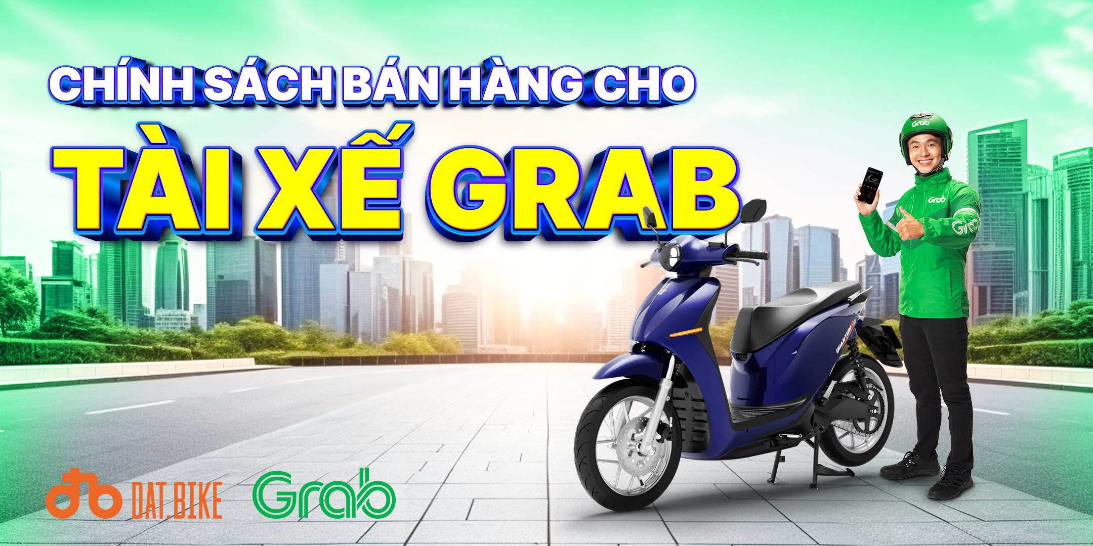 Chính sách bán hàng cho Đối tác tài xế Grab, áp dụng tại Cửa hàng Dat Bike HCM, kênh online