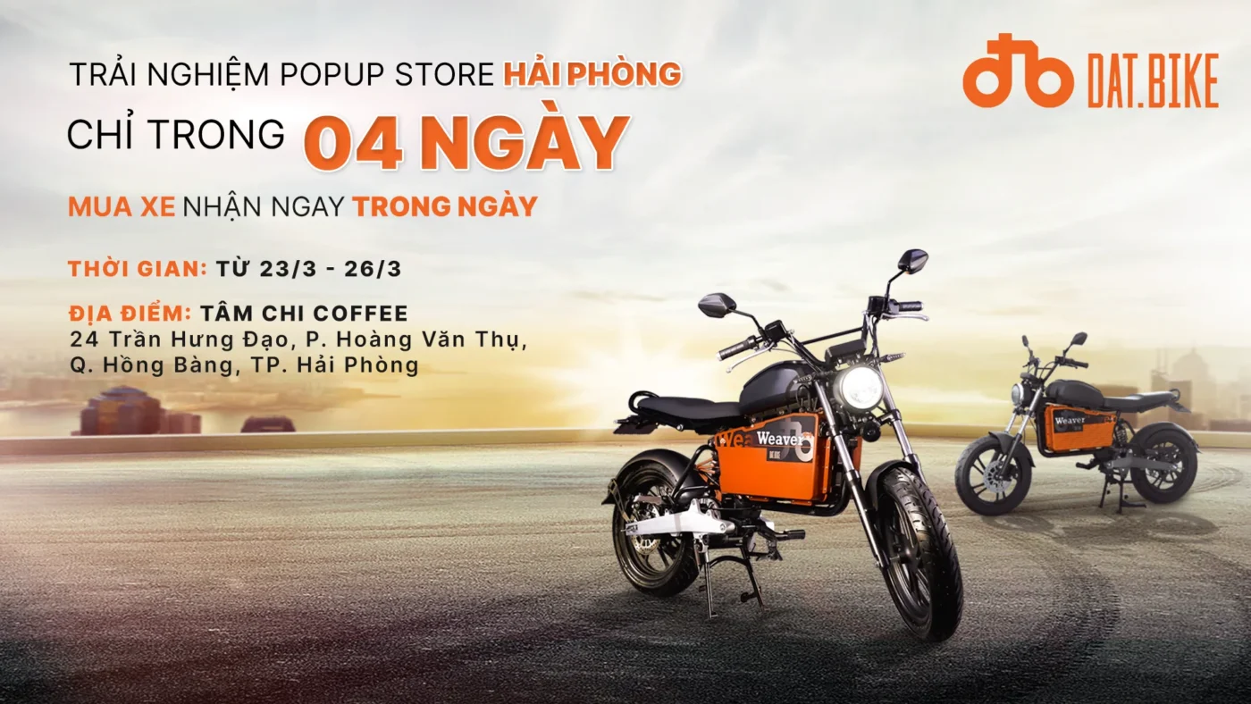 CHỈ TRONG 4 NGÀY (23/3-26/3): LÁI THỬ MIỄN PHÍ, MUA XE CÓ NGAY TẠI CỬA HÀNG POPUP HẢI PHÒNG
