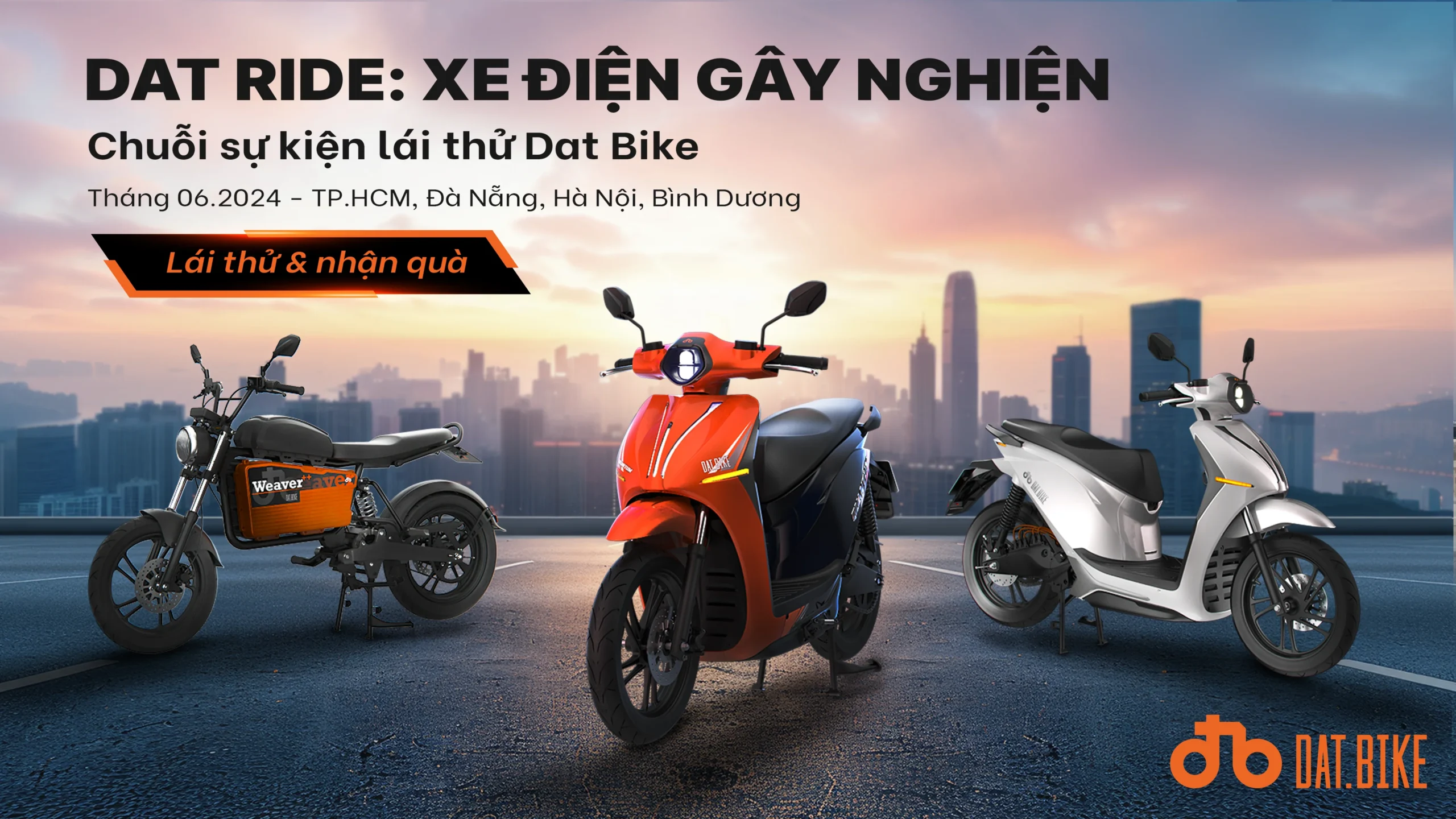 Chuỗi sự kiện lái thử xe Dat Bike khắp 3 miền trong Tháng 6