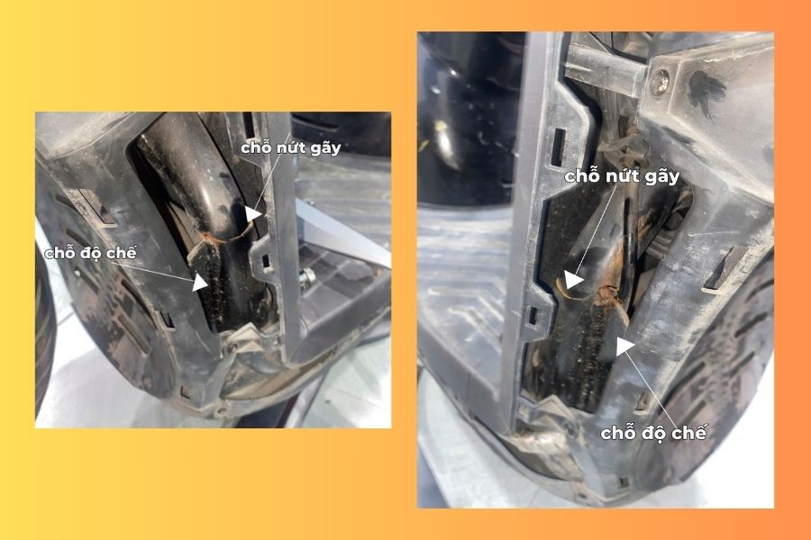 Độ chế khung sườn xe điện tăng nguy cơ nứt gãy, mất trọng tâm