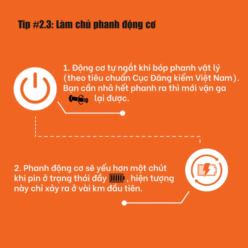 Các lưu ý về phanh động cơ