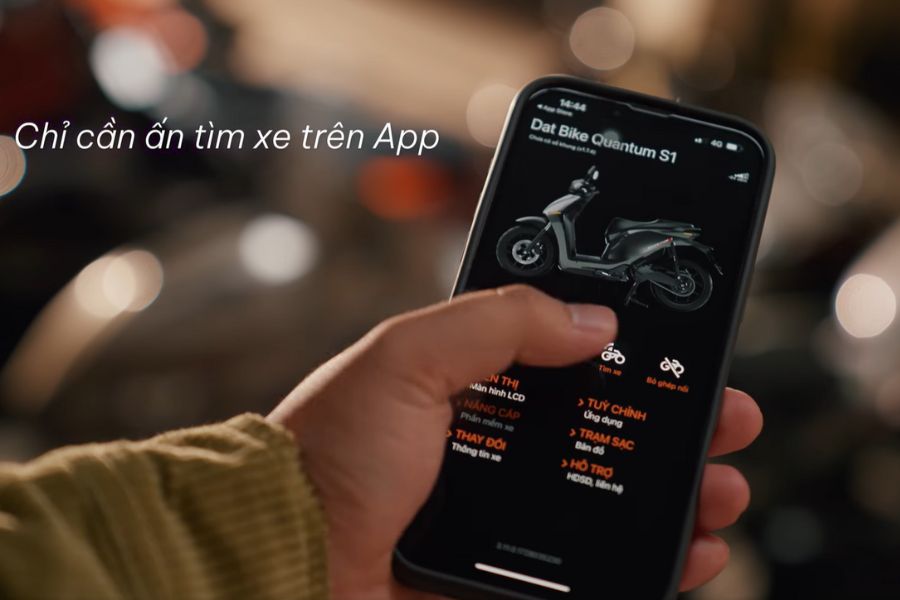 Dat Bike có trang bị chức năng tìm xe trên điện thoại