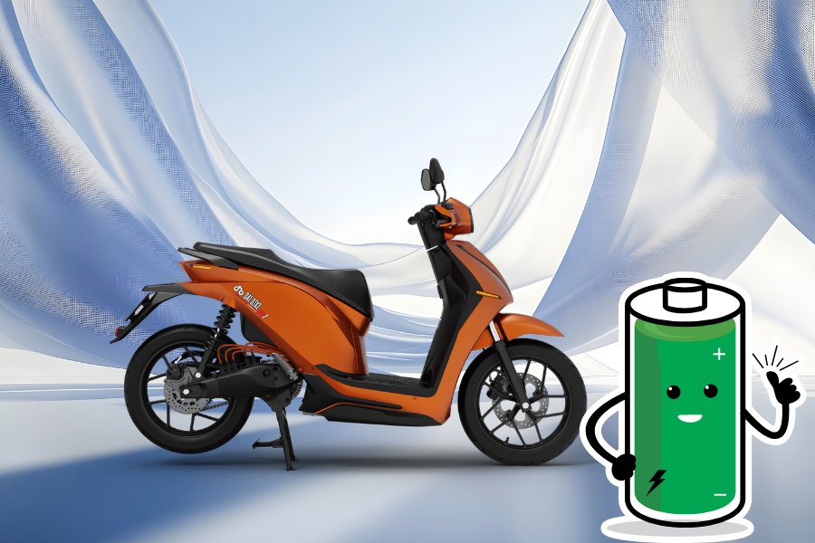 Xe máy điện Dat Bike sử dụng pin Lithium-ion hiện đại