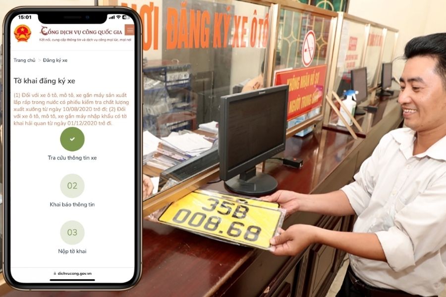 Bạn kê khai thông tin trên Cổng dịch vụ công Bộ Công an, nhận mã hồ sơ điện tử và mang xe đến cơ quan chức năng Bạn kê khai thông tin trên Cổng dịch vụ công Bộ Công an, nhận mã hồ sơ điện tử và mang xe đến cơ quan chức năng