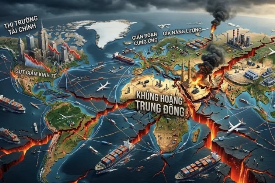 Xung đột Trung Đông đe dọa nguồn cung dầu khí, gây lạm phát và bất ổn kinh tế toàn cầu