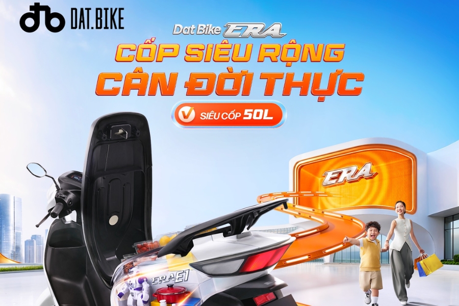 Cốp 50L lớn nhất thế giới xe hai bánh, thoải mái chứa đồ mà không cần treo móc lỉnh kỉnh